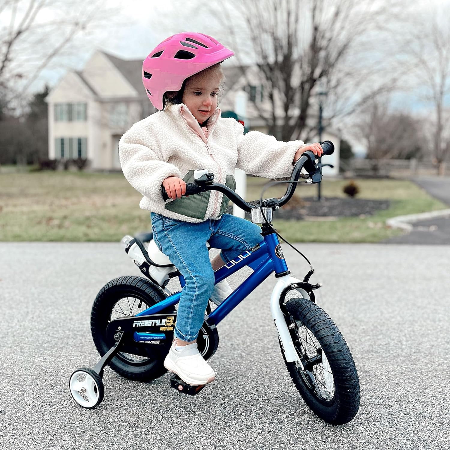 Royalbaby Freestyle 12" Kids Bicycle for Boys Girls, Ages 3-4 Years, Blue