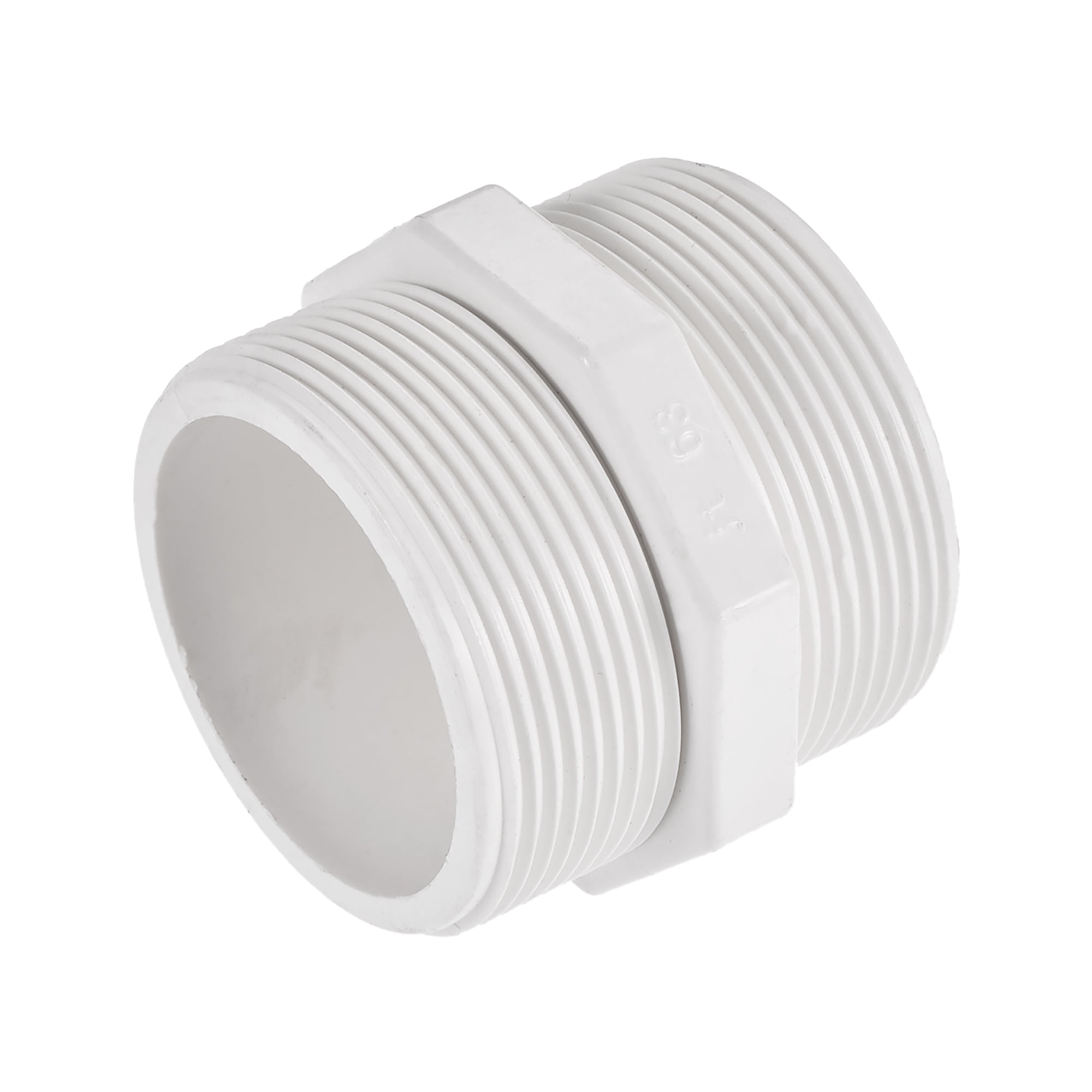 Uxcell G2 Male Thread Hex Tube Adaptor Hose Connector PVC Pipe Fitting White