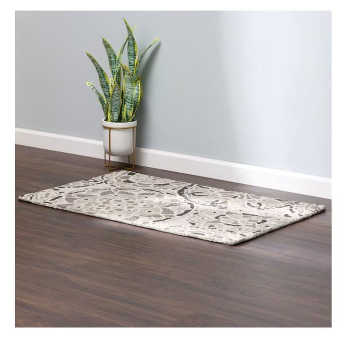 allen + roth with STAINMASTER 2 X 3 (ft) Solstice Grey Indoor