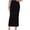 🔥 Black, variant on USSUMA Gifts Wrap Pencil Mid-Calf Skirt High-Waist Split Bodycon Smooth Fit Pull-On Design For Fall Casual Office And Date Night Styling With Stretch Fabric Comfort