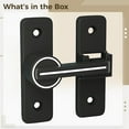 thumbnail image 5 of Sliding Barn Door Lock, Zinc Alloy Latch with 180° Rotation, luminous Positioning Door Latch, No Drilling Required, Easy Installation for Bathroom, Gate, and Old Style Doors, 5 of 5