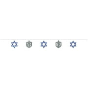 Hanukkah Blue Sequined Ring Garland - 9', 1ct