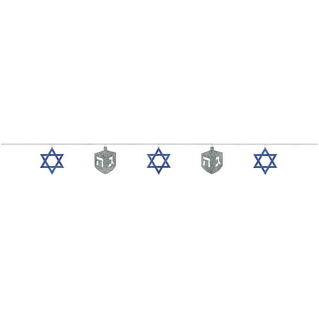 Hanukkah Blue Sequined Ring Garland - 9', 1ct
