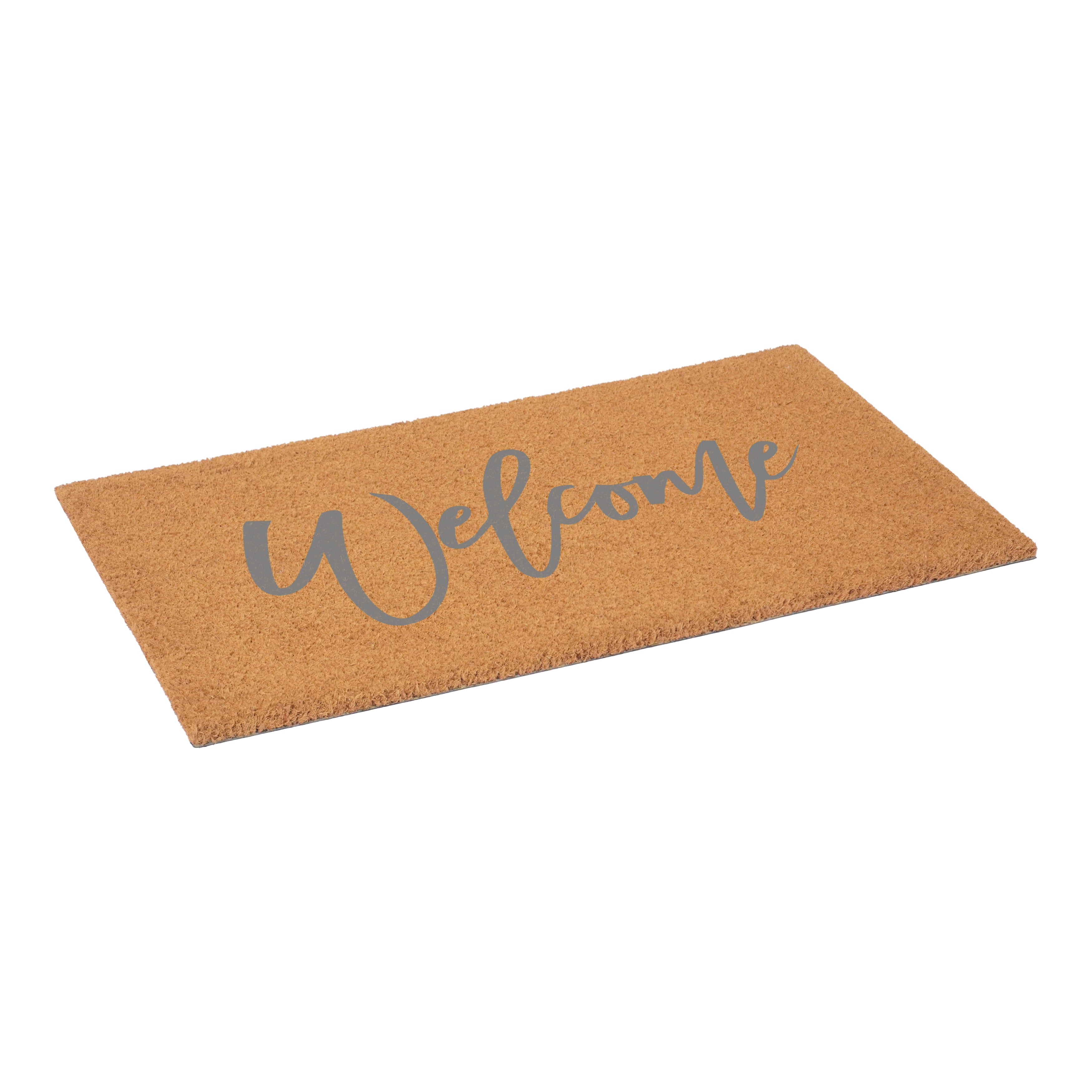 Calloway Mills 116232436 Cursive Welcome Doormat, 24" x 36", Grey