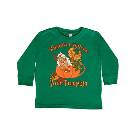 

Inktastic Whatever Spices Your Pumpkin Fall Mermaid Gift Toddler Boy or Toddler Girl Long Sleeve T-Shirt