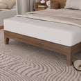 thumbnail image 4 of Zimtown Queen Bed Frame,Solid Pine Wood Platform Bed with Headboard, Rustic Walnut, 4 of 10