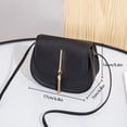 thumbnail image 2 of HMSHA New Golden Tassel Double Layer Semi Circle Solid Color One Shoulder Saddle Bag Fashion Casual Women Small Bag, 2 of 6