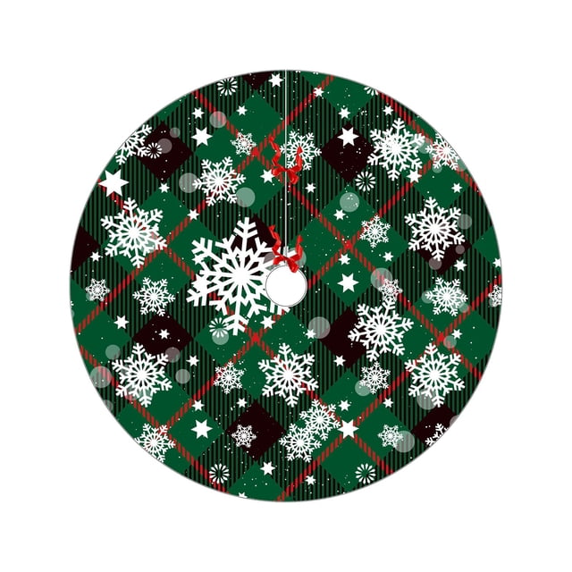 Árbol de Navidad Falda Decoraciones Santa Claus Copo de Nieve 122cm Árbol de Navidad Decoraciones Escena de Vacaciones