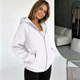 thumbnail image 6 of Zip Hoodies for Women Casual Long Sleeve Drawstring Sweatshirt 2026 Fall Fashion Oversized Outfits Clothes, 6 of 7