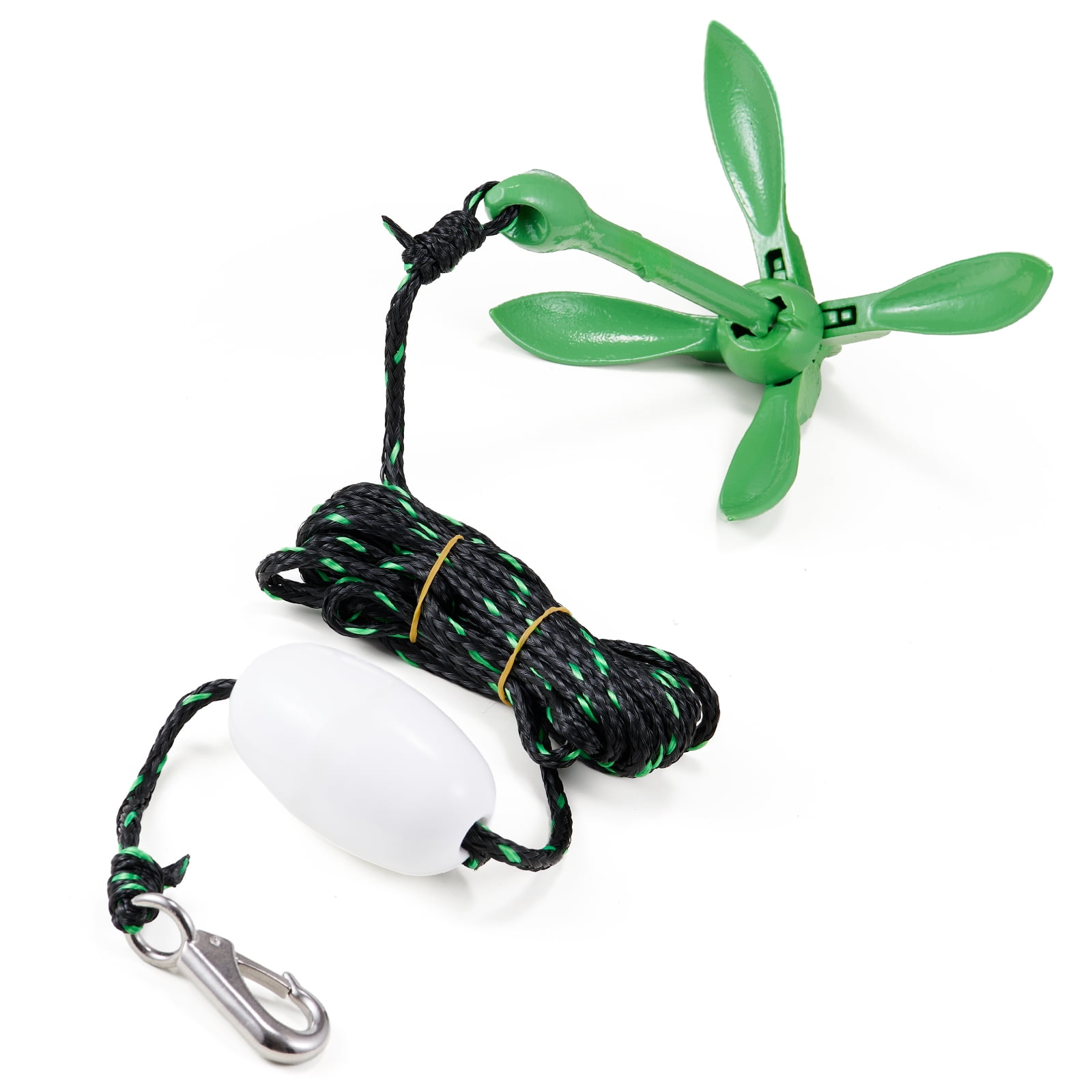 VEVOR Kayak Anchor Kit, 3.5 lb. Paddle Board Anchor Kit with 26.2 ft./8 m Rope and Buoy, Folding Small Boat Anchor with Storage Bag and Snap Hook, Kayak Accessories