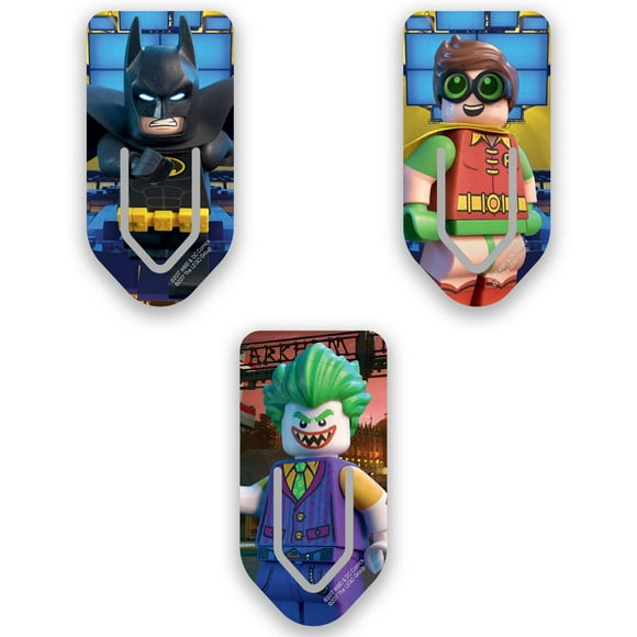 LEGO Batman Movie Book Markers, 3pk, Batman/Robin/Joker