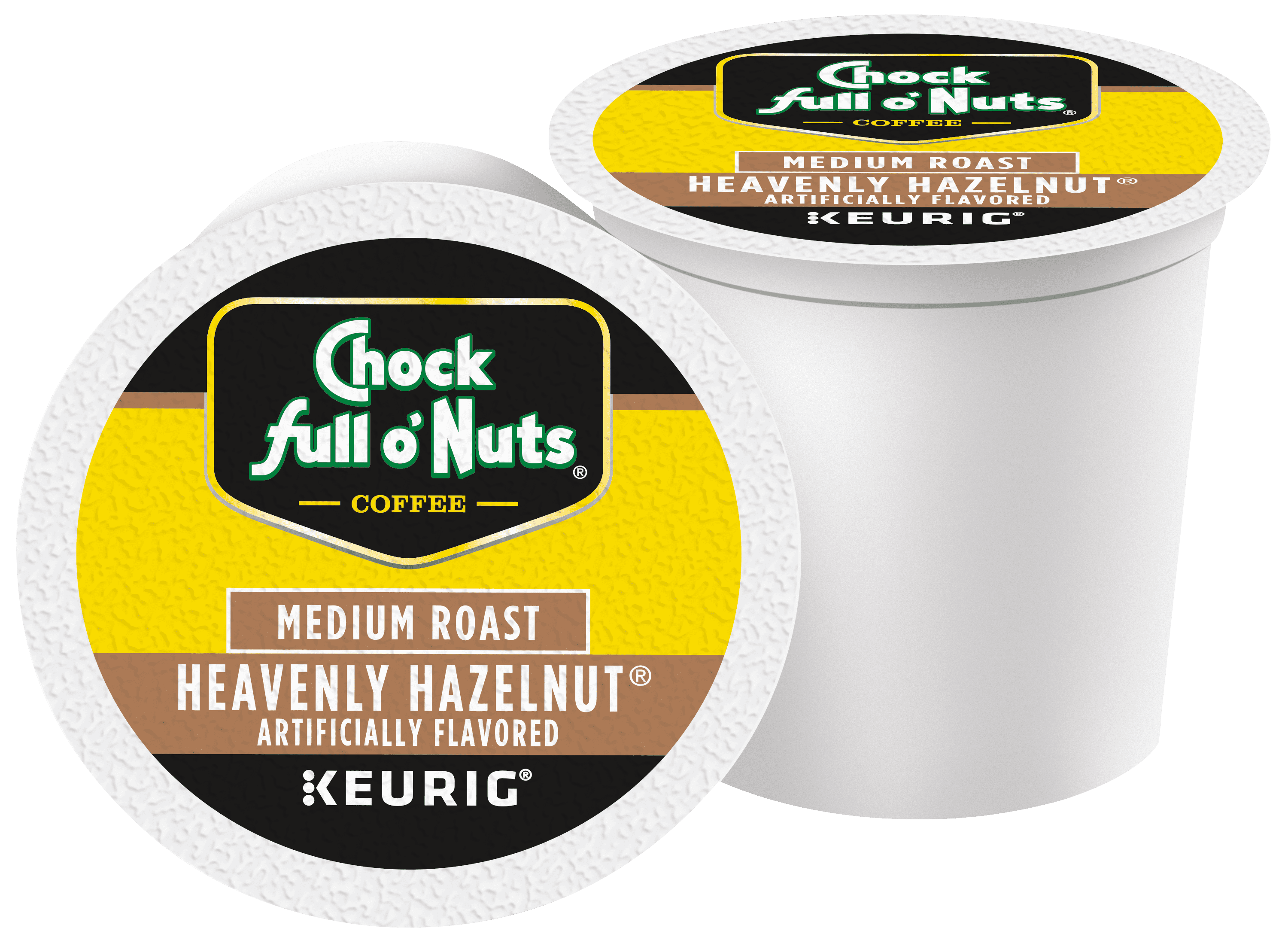 Chock full o’Nuts® Heavenly Hazelnut® Coffee, Single Serve Keurig® K-Cup® Pods, Medium Roast Coffee, 12-Count Box
