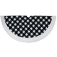thumbnail image 2 of Northlight 48" Black and White Buffalo Plaid Christmas Tree Skirt with High Pile Fleece Trim, 2 of 3