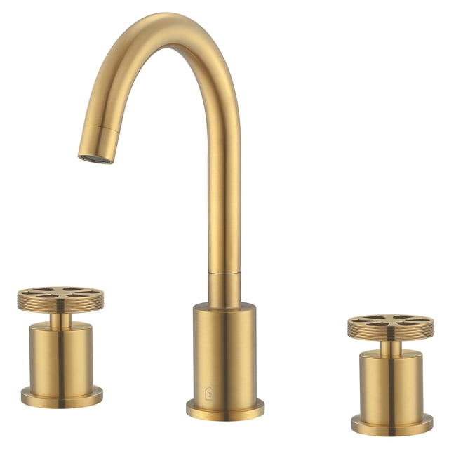 Ancona Nova Series Widespread Bathroom Faucet in Brushed Titanium Gold