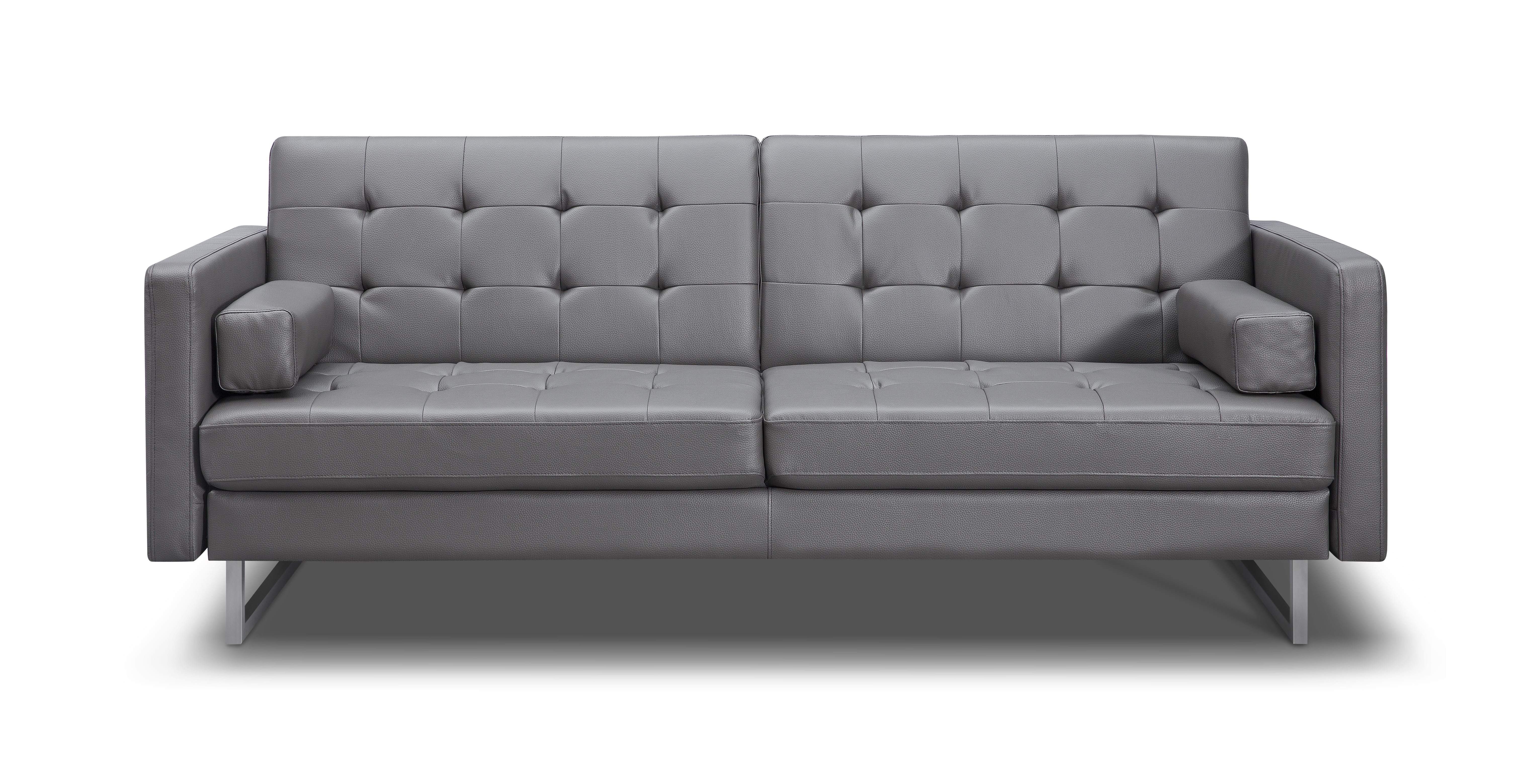 gray leather sofa beds