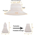 thumbnail image 7 of VONTER Unisex Wide Brim Sun Hat,Outdoor UPF 50+ Waterproof Boonie Hat Summer UV Protection Sun Caps Camping Hiking Fishing Hunting Boating Safari Cap for Men and Women - Beige, 7 of 7
