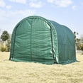 thumbnail image 2 of 10x10ft Canopy Carport Tent Car Shed Outdoor Storage Cover Heavy Duty SUN Proof Dark Green, 2 of 5
