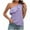 Purple, variant on QLEICOM Womens One Shoulder Tops Casual Round Neck Comfortable Sleeveless Blouse Tunic Shirts Summer Basic Slim Tank Tops Blue XL, US Size 10