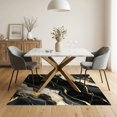 thumbnail image 3 of ODIKA 5'x7' Washable Area Rug Abstract Veined Tan Inlay Cream Grey Yellow Swirls Interlocking for Guest Room, Lounge, Apartment, Non-Slip Low Profile, Stain Resistant, 3 of 7