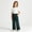 Green, variant on Girls Plaid Pants with Pockets Elastic Waist Drawstring Fall Fashion Casual Baggy Kids Wide Leg Pants Blue 8