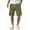 Army Green_010, variant on Domuza Men's Shorts Jacquard Texture Casual Embroidered Logo Waffle Knit Short with Pockets Dark Gray 2XL