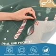 thumbnail image 4 of Yayeee Kitchen Valance Rod Pocket 54" x 18" Living Room Window Curtain, Brown Christmas Gingerbread, 4 of 6