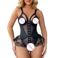 thumbnail image 4 of uublik Lingerie Set for Women Sexy Naughty Babydoll Plus Size Lace Sexy Naughty Bodysuit, 4 of 5