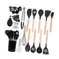 thumbnail image 3 of veasfak 35 Pieces Convenient Kitchen Utensil Gadgets Tools Set Spatula with Holder Whisk Black, 3 of 7