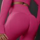 thumbnail image 3 of MKLEKYY Leggings deportivos para mujer, nuevos pantalones de yoga ajustados de punto sin costuras color melocotón para mujer, cintura alta y pantalones para correr y fitness 5049, 3 of 4