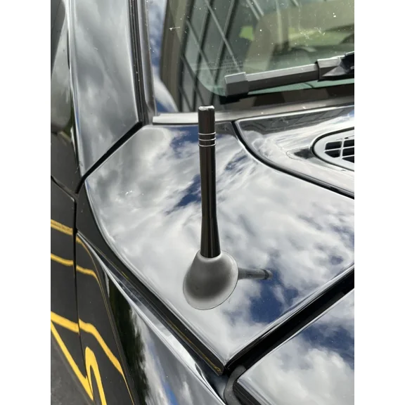 4" inch Short Black Aluminum Antenna Mast Power Rod Radio AM/FM for TOYOTA FJ CRUISER 2007-2015