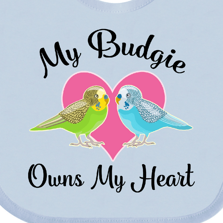 Inktastic Budgie Parakeet Budgerigar Pet Girls Baby Bib