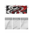 thumbnail image 4 of Valances for Windows Abstract Wave Rod Pocket Cafe Window Treatments Valance Curtains for Kitchen Bathroom Laundry Basement Windows 54"x18", 4 of 9