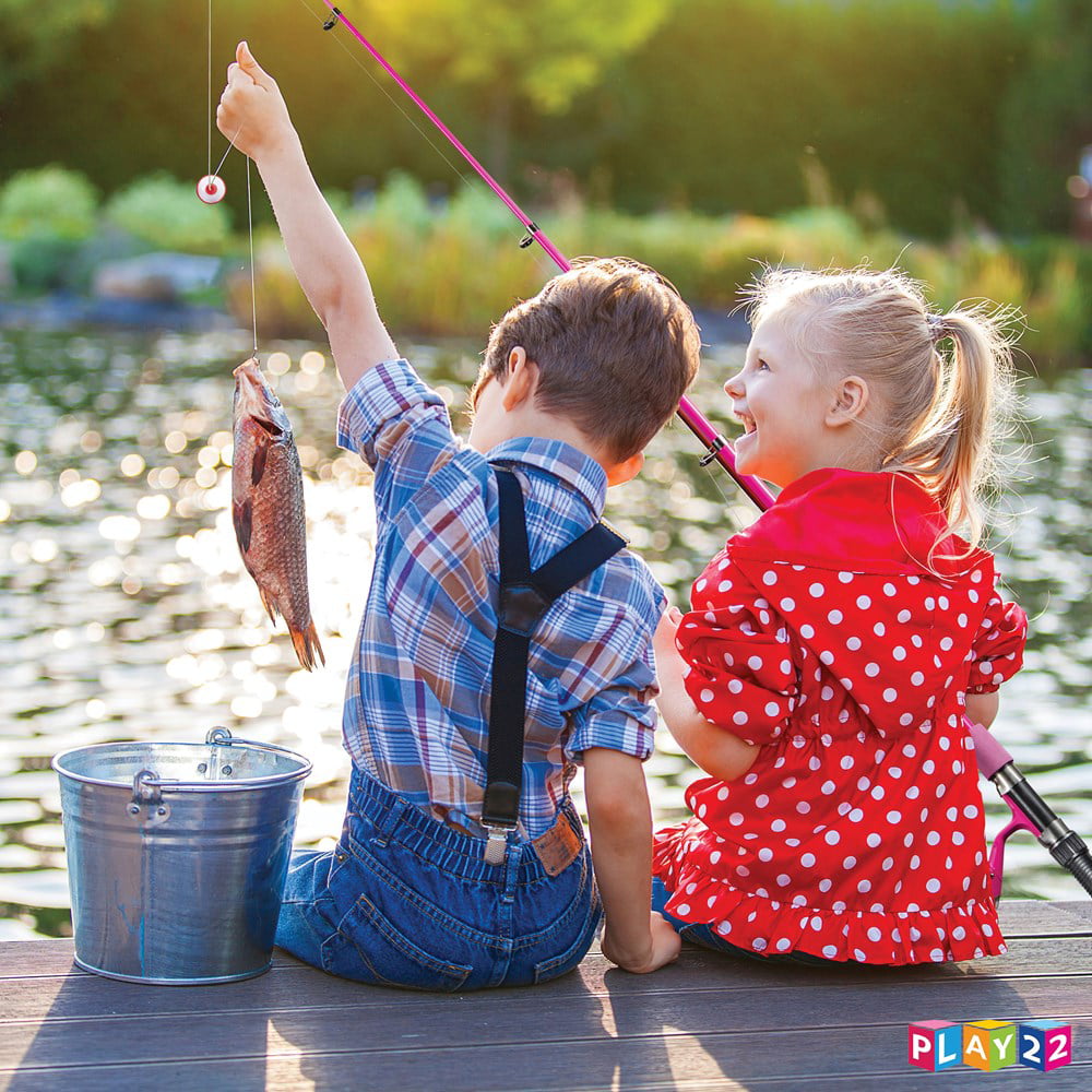 Play22 Fishing Pole Set - Complete Kids Fishing Kit Malaysia