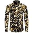 thumbnail image 4 of Camisa de manga larga con estampado 3D de cadena de flores doradas de lujo 2024 para hombre, ropa informal de diseñador para hombre, camisas con botones de solapa, 4 of 5