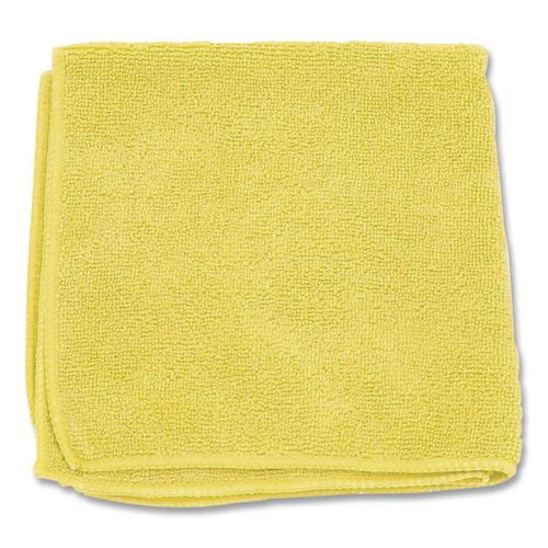 Boardwalk 12YELCLOTH Microfiber Cleaning Cloths, 12 X 12, Yellow, 12/pack