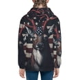 thumbnail image 6 of Rocae Vintage American Deer for Zip Up Hoodies for Teen Sweatshirt with Hood-Small, 6 of 6