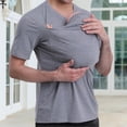 thumbnail image 5 of Jowamay Kangaroo Shirt for Dad V Neck Casual Comfort T Shirt with Kangaroo Pouch Slim Fit Summer Tops for Shopping, 5 of 5