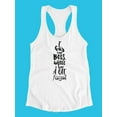 thumbnail image 3 of Funny Cat Boss Quote Racerback Tank Women -Image by Shutterstock, Female Small, 3 of 4