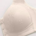 thumbnail image 7 of Zpanxa Plus Size Cotton Bra Front Closure Wire-Free Breathable Perforated Cup, 7 of 7