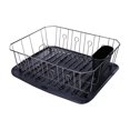 thumbnail image 3 of Rubbermaid Large Chrome Deluxe Dish Drainer Set, 3 of 7
