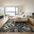 thumbnail image 3 of ODIKA 9'x12' Washable Area Rug Graphic Designer Men Print Funky Numeric Bathroom Anime Mens for Dining Room, Basement, Large Office, Non-Slip Chair-Friendly, 3 of 7