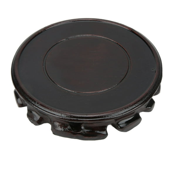 Round Wooden Base, Multifunctional Elegant Beautiful Elegant Appearance Home Decoration Display Stand Durable Compact For Gift For Home Decoration Inner Diameter 13 Height 2.5 Cm