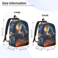 thumbnail image 2 of Rocae Starry Light White Horse for Canvas College Laptop Backpack for Men Women-Small, 2 of 5