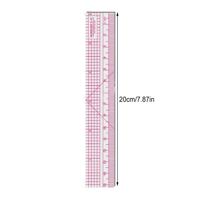 Ruiboury Règle Multifonctionnelle Transparente Plastique Durable Légère Système Métrique Pratique Règles de Mesure Haute Précision comme Montré 1ensemble