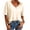 Beige, variant on Summer Women's Casual Solid Color T-shirt Half Sleeved Simple V-neck Tee Tops