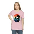 thumbnail image 5 of Bella Canvas 3001 Peace Alien Rainbow T-Shirt, Retro Alien T-Shirt, 5 of 10