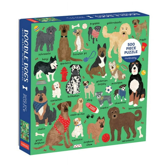Mudpuppy - Doodle Dog & Other Mixed Breeds 500 Piece Family Jigsaw Puzzle
