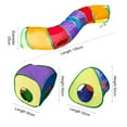 Anself Multicolor Cat Tunnels, Indoor Foldable Tube with Cube Tent Toys