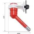 thumbnail image 2 of Pet Water Dispenser, Dog Kettle Cat Bottle with Automatically Feeding Water with Stainless Steel Outlet Nozzle for Dog Cat Rabbit Hamster (Without Bottle) (Red, Single-Headed), 2 of 6