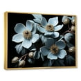 thumbnail image 2 of Designart "Reverie In Dogwood Noir" Dogwood Floater Framed Wall Art Living Room, 2 of 5